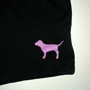 PINK Victoria's Secret Shorts - Victoria's Secret PINK Black Logo Shorts Sz Large PINK Victoria's Secret Shorts - Victoria's Secret PINK Black Logo Shorts Sz Large